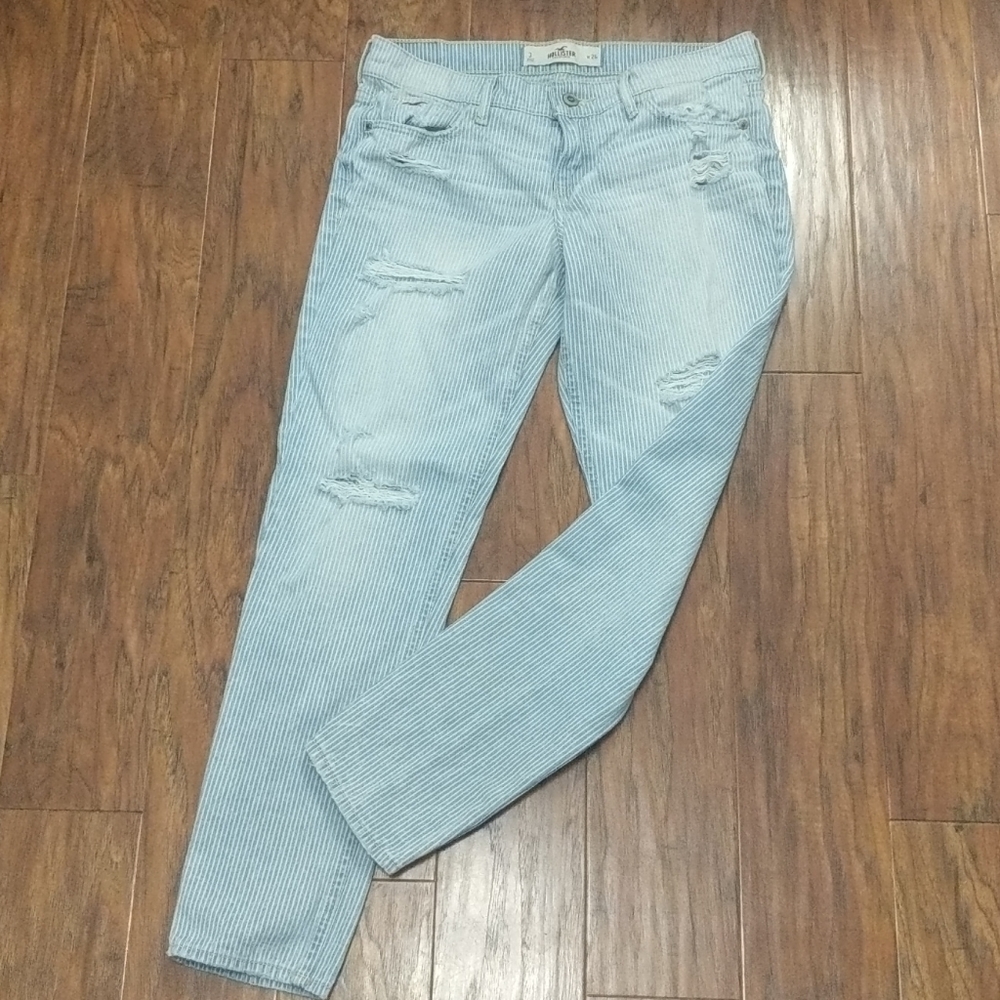 HOLLISTER Pin Stripe Distressed Jeans